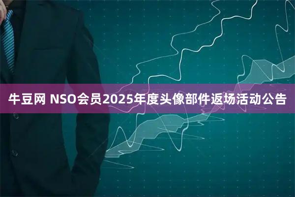 牛豆网 NSO会员2025年度头像部件返场活动公告